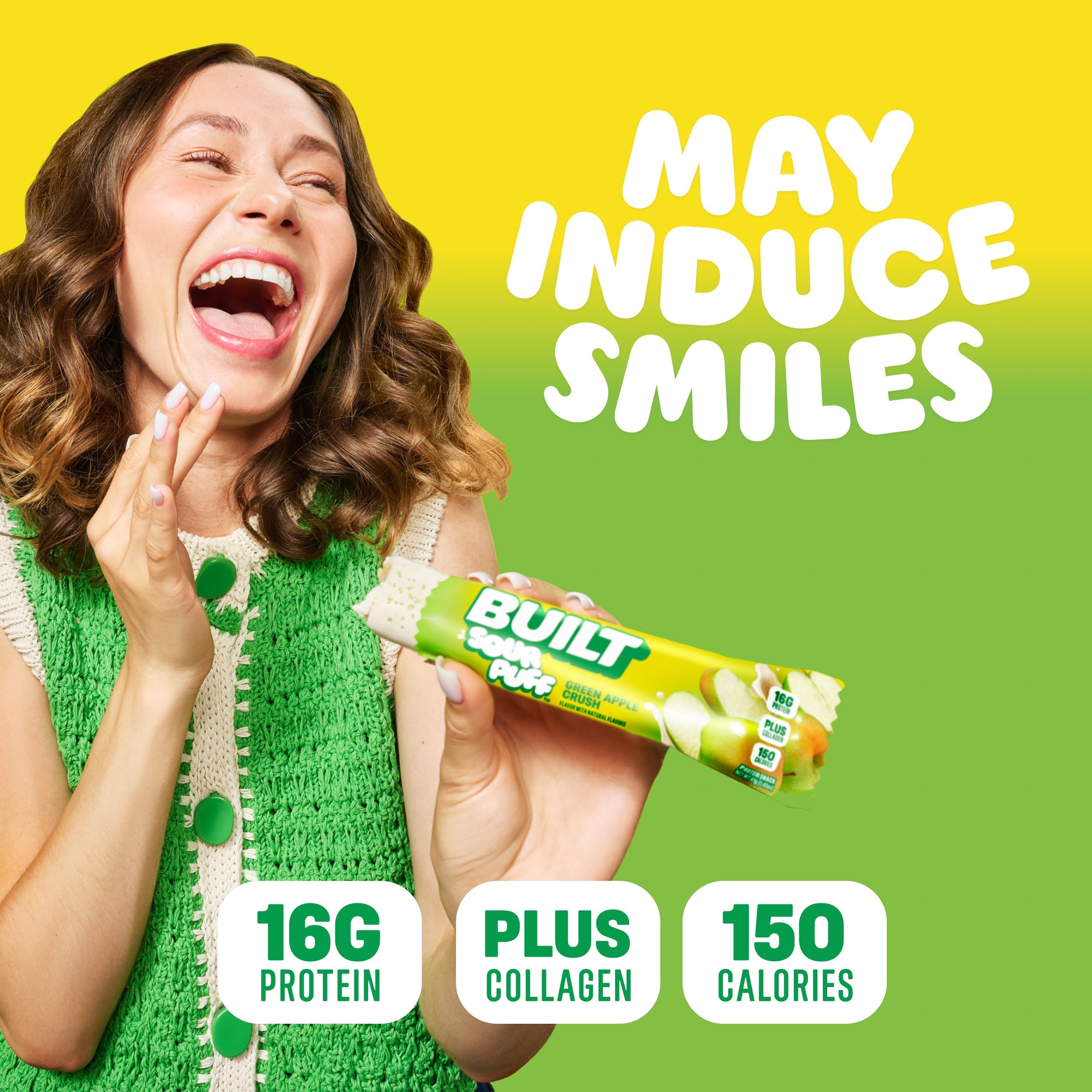 Green Apple Crush Sour Puff 4ct P7