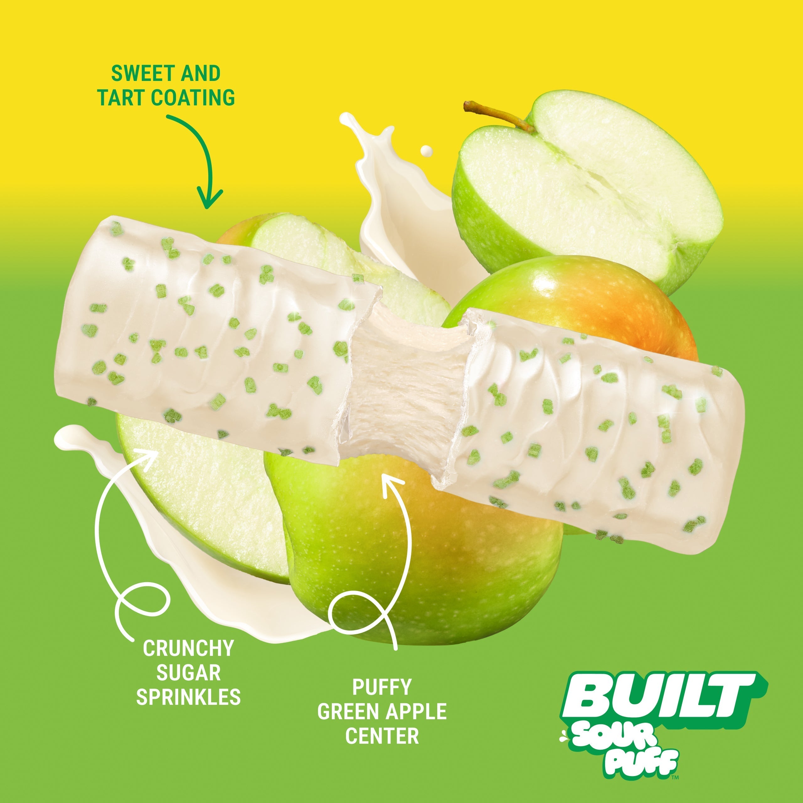 Green Apple Crush Sour Puff 4ct P7