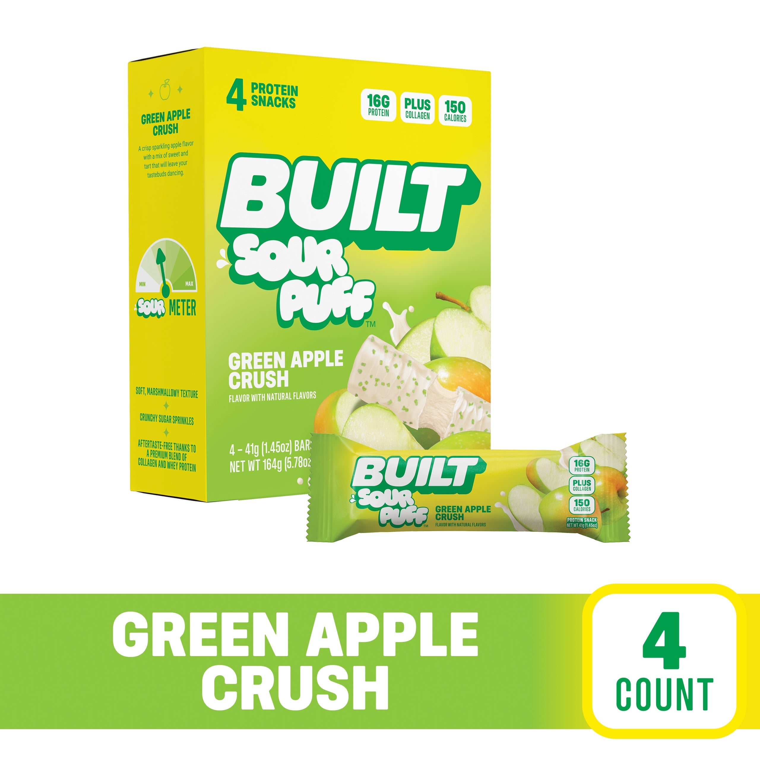 Green Apple Crush Sour Puff 4ct P7