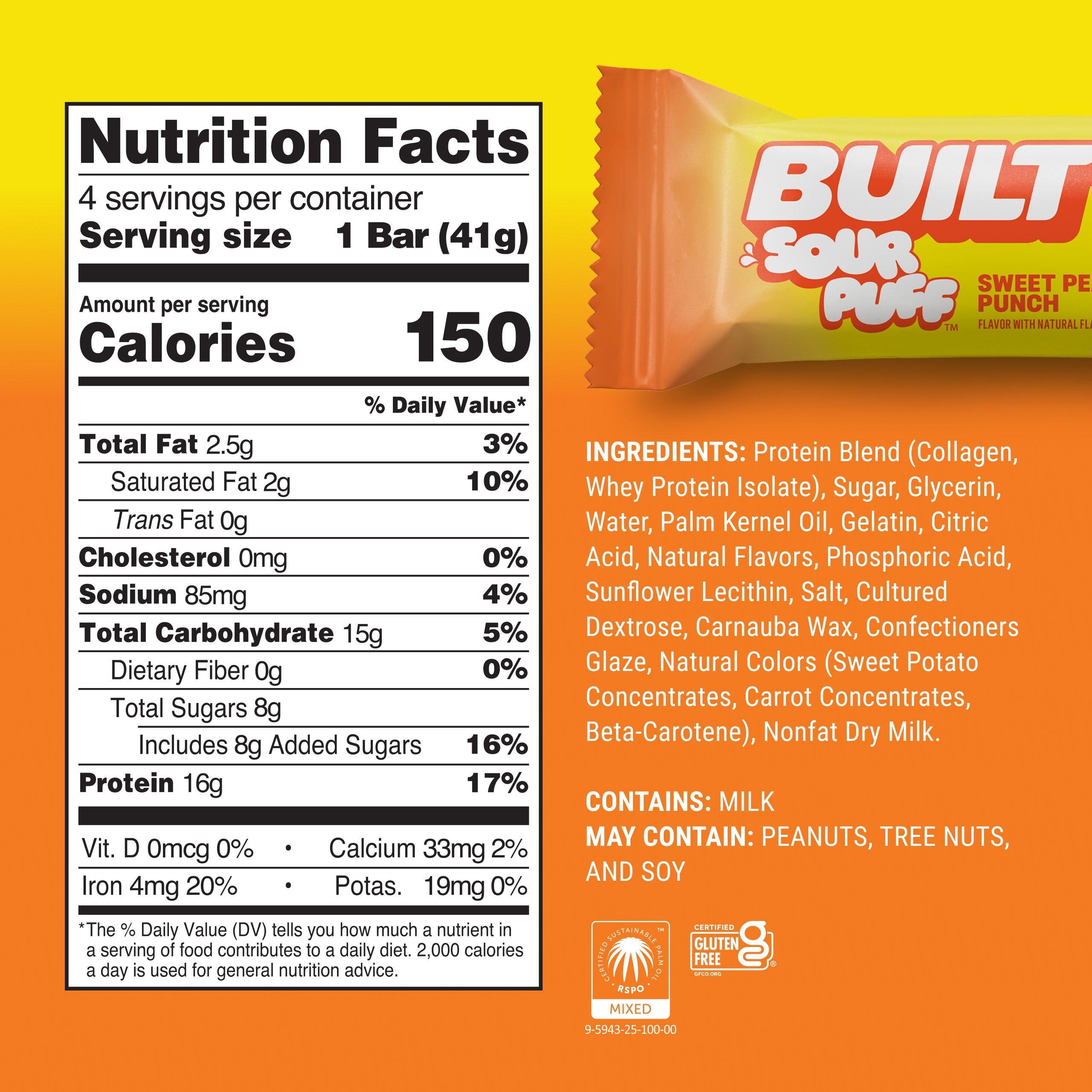 Sweet Peach Punch Sour Puff 4ct A2
